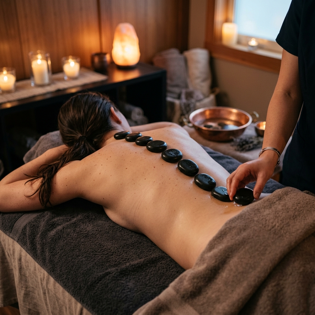 Massagem com Pedras Quentes